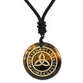 thumbnail image 1 of Colgante de triquetra antiguo Yuyangstore Collar con COLGANTE de Joyería talladas lisas Negro Amarillo, 1 of 8