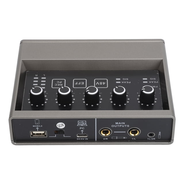 Live Sound Card, HiFi Recording Sound Card For Singing