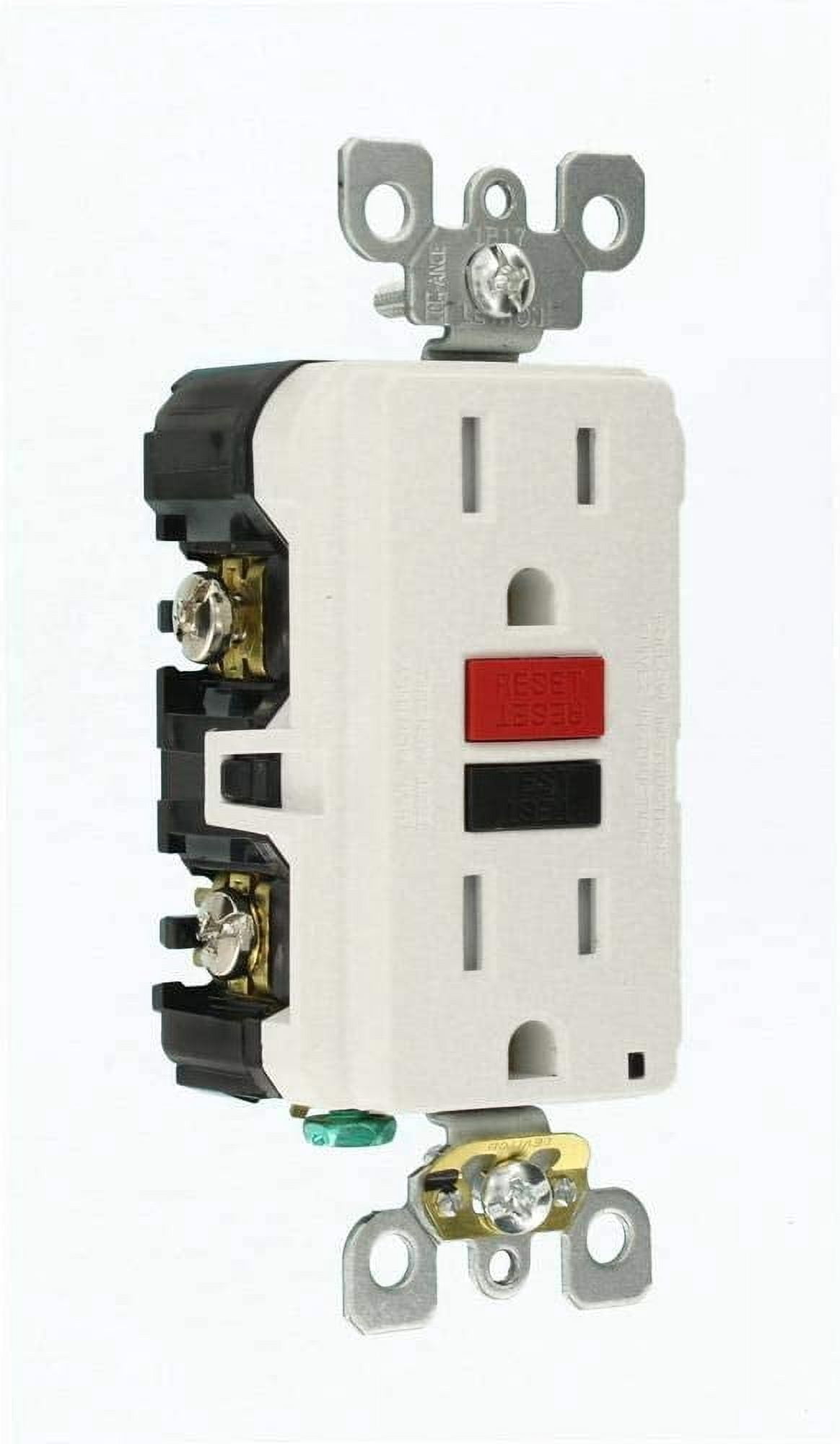 leviton 15 amp 125-volt self-test tamper resistant gfci outlet, white (4-pack)