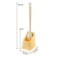thumbnail image 5 of Diving Duck Style Toilet Brush Cute Wall-mounted Floor-Standing Silicone Duckbill Toilet Brush with Base Bathroom Cleaning Brush Set-Cream Color, 5 of 8