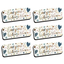 Ashley Productions Magnetic Whiteboard Eraser, Everyone is Welcome, Pack of 6