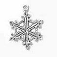 thumbnail image 1 of Sterling Silver 18" 1.2mm Box Chain Snowflake Hexagon Shape Center Pendant Necklace, 1 of 2