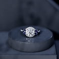 thumbnail image 6 of Rosec Jewels Certified Lab Created Diamond Engagement Ring for Women - Statement Diamond Sapphire Ring - EF-VS Quality, 18K White Gold, US 9.00, 6 of 8
