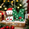 thumbnail image 2 of Merry Christmas Letter Ornament, A to Z Letters Christmas Hanging Cute Santa Snowman, New Alphabet Ornament for Xmas Tree, Personalized Tree Stocking Candy Cane Letters Christmas Ornament,Red Green-M, 2 of 2