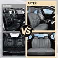 thumbnail image 7 of FLORICH Full Set Car Seat Covers, Luxury Faux Leather Seat Protectors, Automotive Seat Cover Universal Fit for Most 5 Seats Vehicles, Grey, 7 of 7