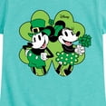 thumbnail image 3 of Disney - Mickey Minnie Shamrock - Toddler And Youth Girls Short Sleeve Graphic T-Shirt, 3 of 5