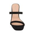 thumbnail image 3 of Women's Minimalist Chunky Heeled Mule Sandals Fashionable Elegant Summer Heeled Sandals Block Heel Square Toe Heeled Sandal, 3 of 4