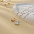 thumbnail image 4 of Collares con colgante de corazón, gargantilla de corazón de cadena larga, collares de amor para parejas, material de acero de titanio para niñas, 4 of 5