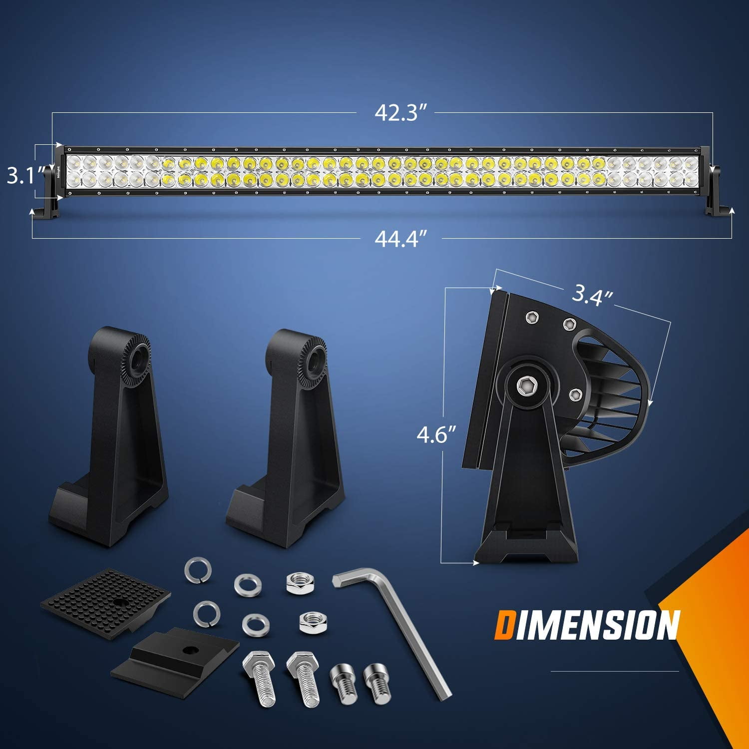 Nilight LED Light Bar 42Inch 240W Spot Flood Combo Driving Lamp Roof Bumper Off Road Lights LED Work Light Pods for Trucks Pickup SUV ATV UTV Boat 4x4 Van Camper