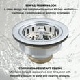 thumbnail image 4 of Westbrass 3-1/2" Post Style Kitchen Sink Basket Strainer, Polished Chrome, 4 of 13