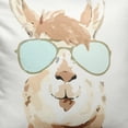 thumbnail image 4 of Fab Habitat Indoor/Outdoor Throw Pillow Made from Recycled Polyester Yarn - Stain Resistant, Machine Washable, Insert Included - Patio, Deck, Porch, Living Room - Watercolor Llama Multi (20" x 20"), 4 of 8