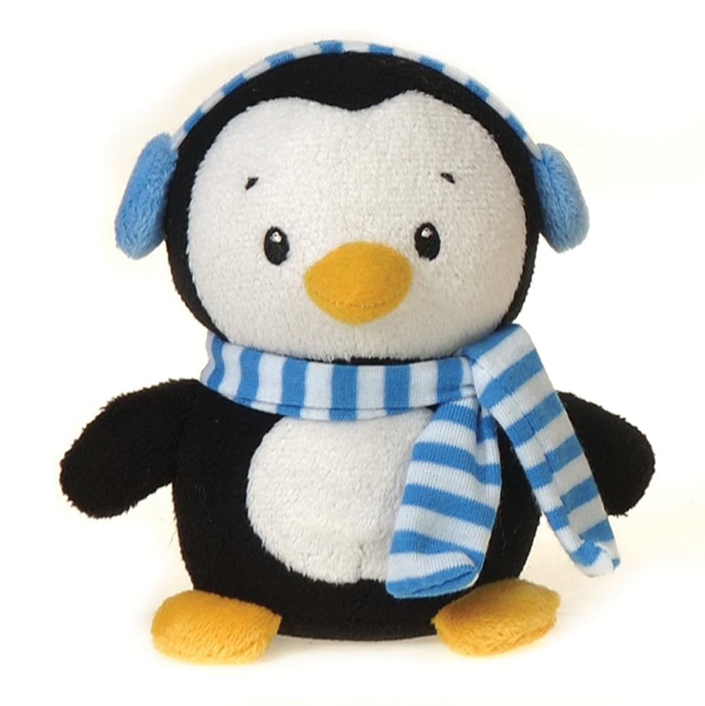 Fiesta Mini Christmas Bean Bag Penguin 4.5" Plush Animal, Black