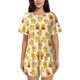 thumbnail image 1 of Balery Cute Chicken Conjunto de Pijama para Mujer con Estampado, Dos Piezas de Manga Corta y Shorts, Ropa de Dormir Suave con Cuello Redondo y Bolsillos-XX-Large, 1 of 6