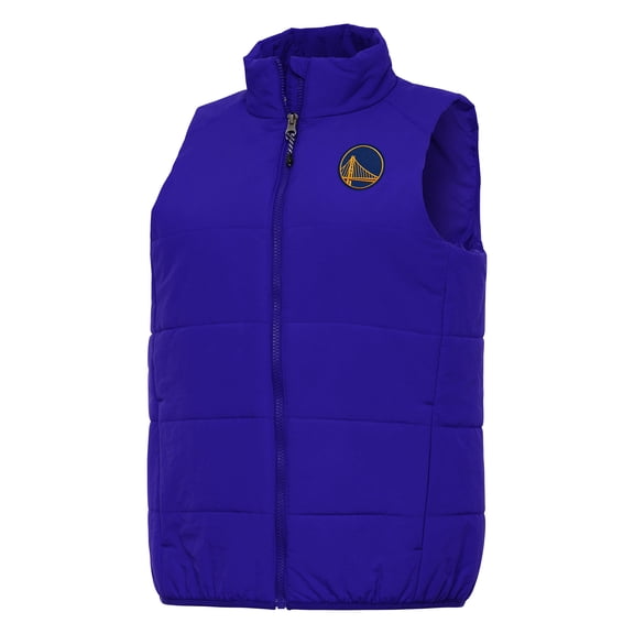 Women's Antigua Royal Golden State Warriors Experience Full-Zip Vest