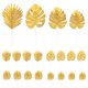 thumbnail image 5 of BESTOYARD 20 piezas de hojas de palma artificiales para decoración, hojas tropicales simuladas (doradas), 5 of 6