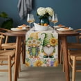 thumbnail image 2 of Sunflowers Table Runner - 48 Inch Long, Kitchen Dining Table Runner Dresser Scarves, Spring Gnomes Hydrangea Daisy Botanical Beige Farmhouse Decor for Coffee Tables Wedding Party Banquet, 2 of 8