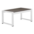 thumbnail image 1 of Pemberly Row Aluminum Frame Outdoor Coffee Table in White/Gray, 1 of 4