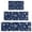 Dark Blue Christmas-2, variant on Dark Christmas Animal Pattern Kitchen Rugs Sets Of 3,Kitchen Runner Rugs Non Skid Washable,Decorative Kitchen Floor Mats for Kitchen,Sink,Laundry,17"x30"+ 17"x47" + 17"x59"