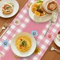 thumbnail image 3 of Dashan Easter Pink Table Runner,Cute Bunny Rabbit floral Linen Table Runner,Kitchen Decor Dining Table Settings 13x72 Inch, 3 of 6