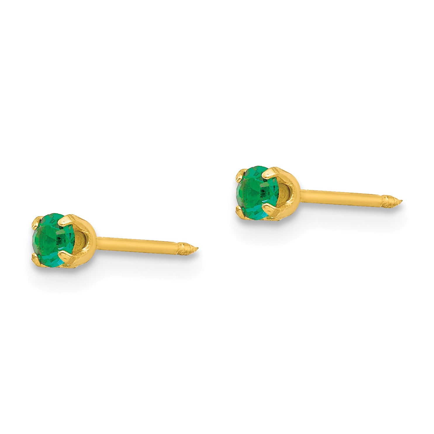 Inverness 24k Plated May Crystal Birth Month Stone Earrings in