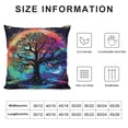 thumbnail image 5 of Orinice Tree of Life Moon Stars Graphic Decorative Cushion Throw Pillow Cover 1PC for Home Bed Sofa Couch Bedroom 20x20in, 5 of 5