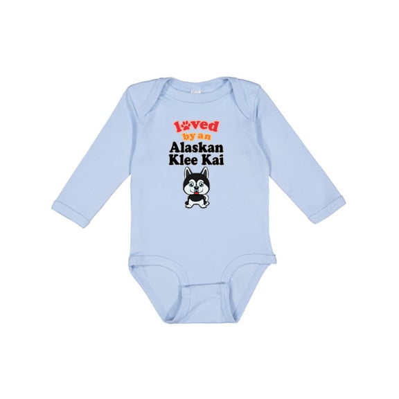 Inktastic Alaskan Klee Kai Dog Boys or Girls Long Sleeve Baby Bodysuit