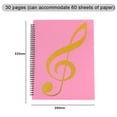 thumbnail image 2 of Desiderio 1 carpeta de música de 30 páginas (puede caber 60 hojas) Carpeta de música A4 Libro de partituras de piano, rosa claro, 2 of 5