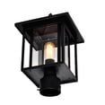 thumbnail image 3 of CWI Lighting Crawford 1 Light Farmhouse Metal Outdoor Lantern Head in Black, 3 of 6
