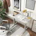 thumbnail image 2 of Furniture of America Tilah Metal Height Adjustable Office Desk in White, 2 of 5
