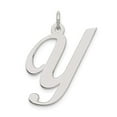 thumbnail image 3 of 925 Sterling Silver Large Fancy Script Initial Y Charm Pendant, 3 of 3