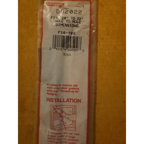 Oven Door Gasket DG2022 (Replaces ODG20 ERG2022)