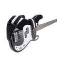 thumbnail image 2 of yeacher Elastic Guitar Strap for Electric Guitar and Bass, Premium Microfiber Leather Head, Adjustable Length up to 220cm, Black & White or Black & Brown Options, RHS-30 Model, 2 of 6