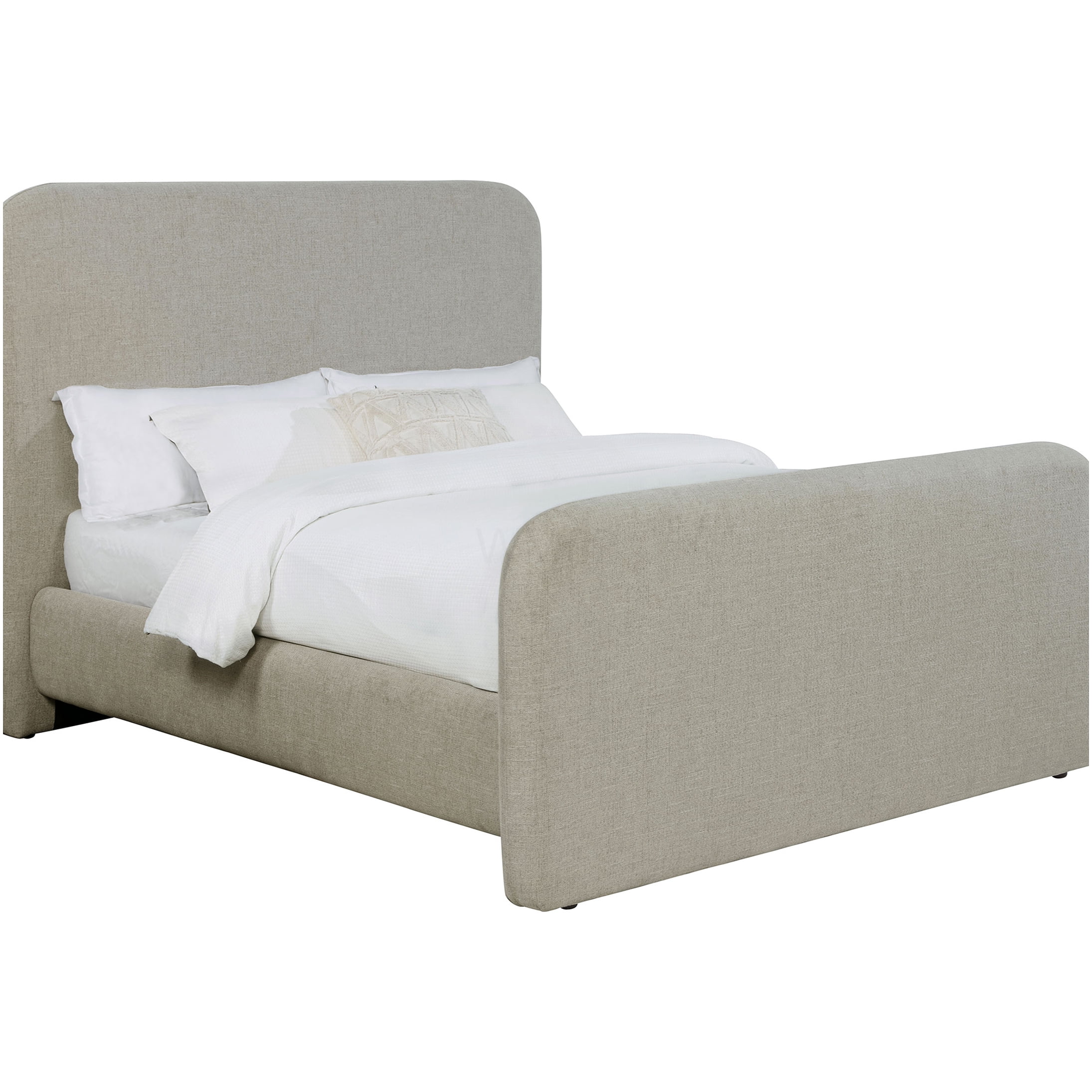 Modern Gray Upholstered Queen Platform Bed with Storage, Fabric Panel Bed Frame, No Box Spring Needed