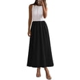thumbnail image 1 of Vestido PRETTYGARDEN Maxi sin mangas con patchwork negro y blanco Talla S, 1 of 8