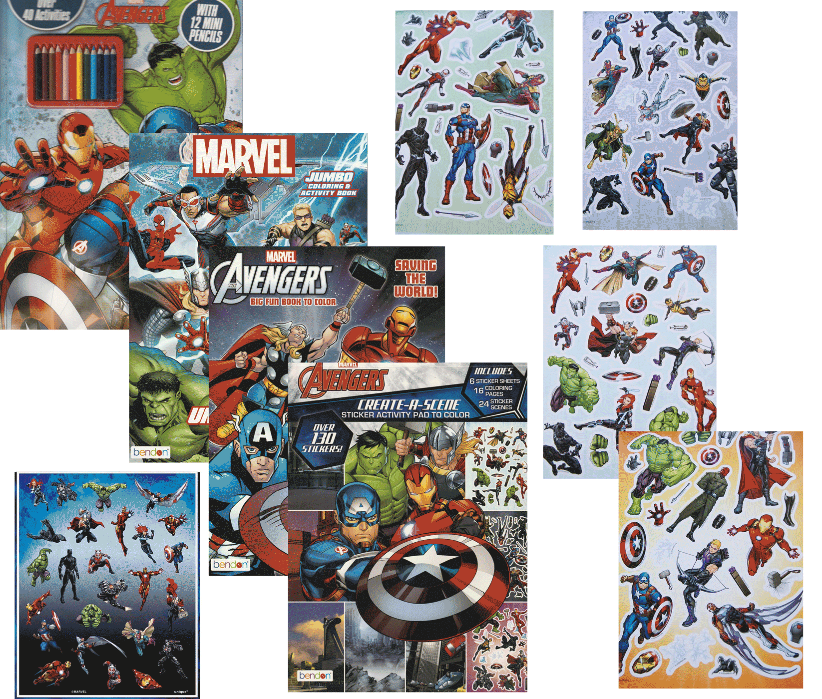 24 x Super Hero Sticker Sheets 