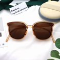 thumbnail image 2 of Folding Sunglasses Retro Sun Protection Glasses Resin Frame Box Eyewear With Spring Hinge To Fashion Commuting, 2 of 3