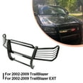 thumbnail image 6 of Kojem Front Bumper Brush Guard for 2002-2009 Chevy Trailblazer EXT 2003 2004 2005 2006 2007 2008 Black Steel,Headlight Brush Grille, 6 of 20