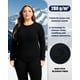 thumbnail image 5 of Ropa interior térmica QuietVirt de forro polar de algodón para mujer, talla M, color negro, 5 of 5