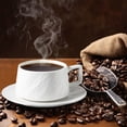 thumbnail image 5 of Teacup Set Ceramic Mugs - Floral Pattern Coffee Cups with Saucers, Comfort Handle Design, Home Breakfast or Office Drinkware, 5 of 8