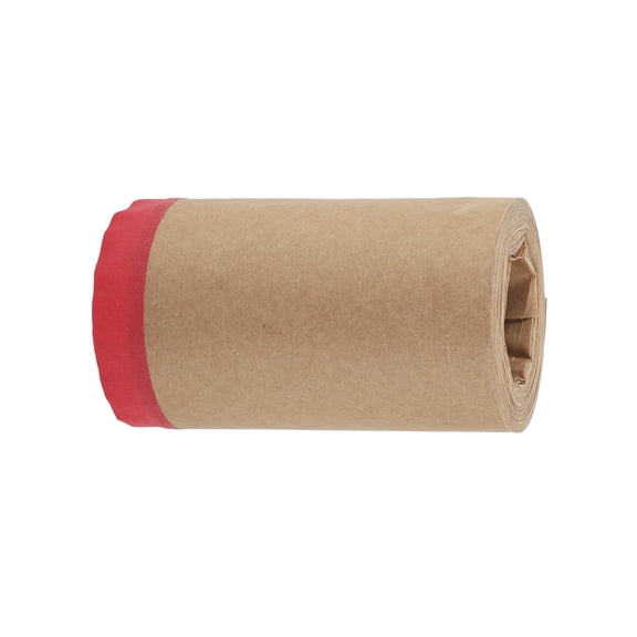 Unique Bargains Pre-Taped Masking Paper 1500x15cm / 49.21ftx5.91" 1 Pc Automotive Paint Masking Paper Brown Red