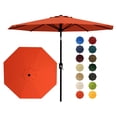 thumbnail image 3 of Petyee 10FT Patio Umbrella,Outdoor Market Table Umbrella with Crank Lift & Push Button Tilt,8 Ribs,Orange, 3 of 7