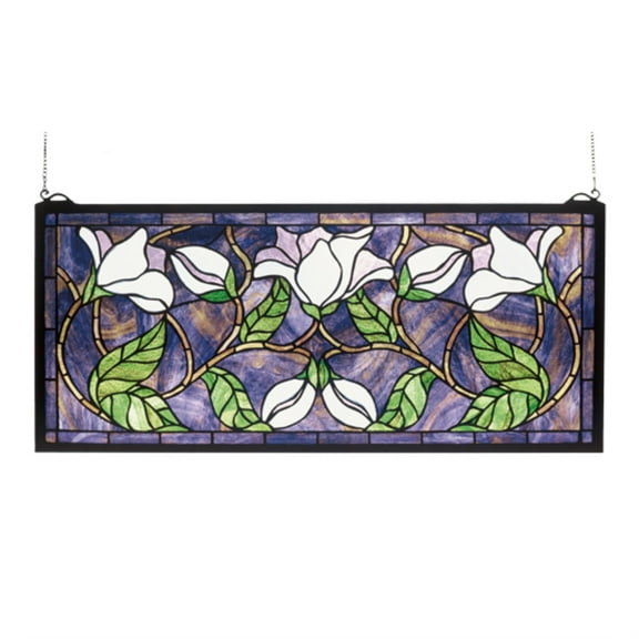 Meyda Tiffany 30705 Stained Glass Tiffany Window From The Floral Elegance Collection -