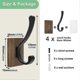 thumbnail image 4 of Wood Wall Hooks Compatible With Hanging - 4 Pack Coat Hooks Wall Mounted, 4 of 4