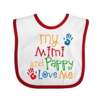 Inktastic Mimi and Pappy Love Me Boys or Girls Baby Bib