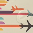 thumbnail image 4 of Yayeee Shower Curtain with Hooks 72"x72" Waterproof Fabric Bathroom Hanging Decor, Flying Planes, 4 of 5