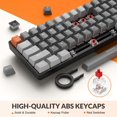 thumbnail image 5 of Teclado mecanico inalambrico MAGIC REFINER RK68 68 teclas Bluetooth 2.4GHz Switch Rojo Hot Swap, 5 of 5
