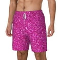 thumbnail image 2 of Gaeub Rose Red Glitter Mens Swim Trunks Stretch Beach Shorts Quick Dry for Men Swim Shorts Swimwear with Pockets- Medium, 2 of 9