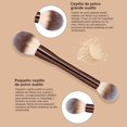 thumbnail image 3 of Juego de 2 brochas de maquillaje de doble cara. Ideales para base, rubor y contorno en líquido, crema o polvo. Profesionales y versátiles para un acabado perfecto., 3 of 7
