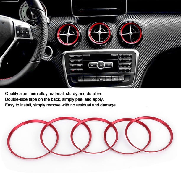 Aleación de aluminio Ventilacia de aire de Aire de Ventilacia Acuntad Con El Anillo de AC para El Benz Cla Gla Clase 13-18