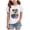 Tshirts-White, variant on kpoplk Star Spangled Girls Tops Patriotic Short Sleeve T-Shirts 250Th Anniversary USA Flag Tee Casual Shirts(White,13-14 Y)